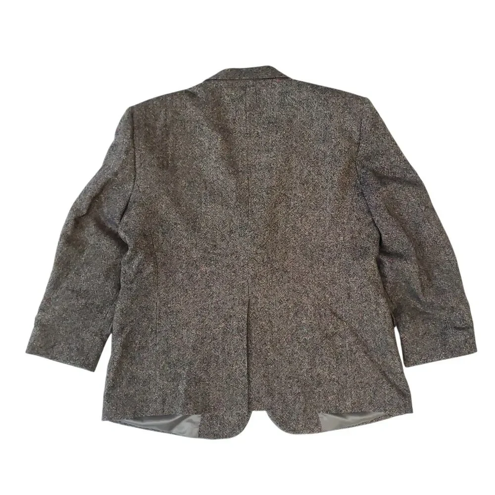 Barrington Ivy Prep 100% Wool Flecked Tweed Blazer Sport Coat Jacket Classic 46S